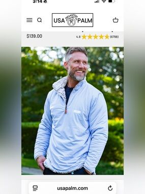 NWT men’s quarter zip reversible Sherpa pull over